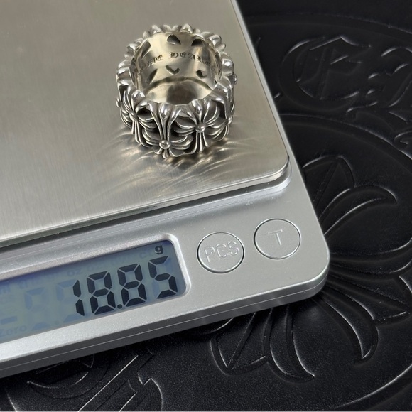 Chrome Hearts Cemetery Cross Silver Ring Size 9.25 US 925 Silver - Picture 10 of 10